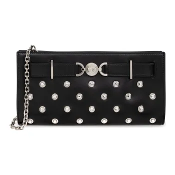 FANSIZHE Lambskin Clutch Bag Over The Shoulder Women's Black