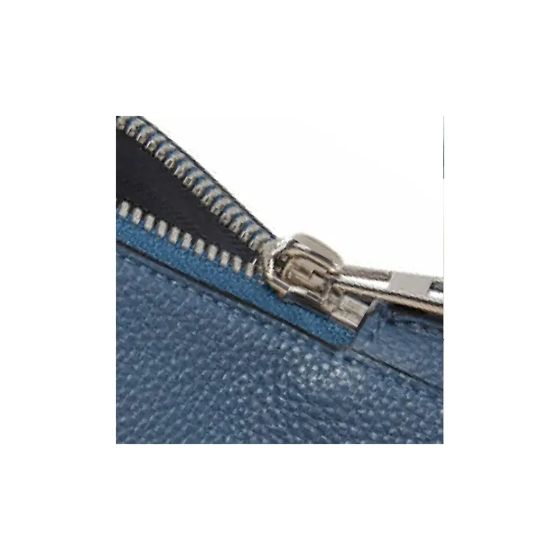 LOEWE Goya Grained Calfskin Clutch Men's Indigo-4
