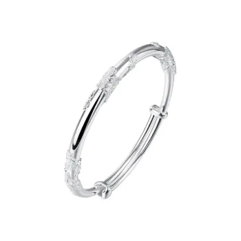 QIDUYINSHI S999 Authentic Sterling Silver, Sterling Silver Bangle Women's