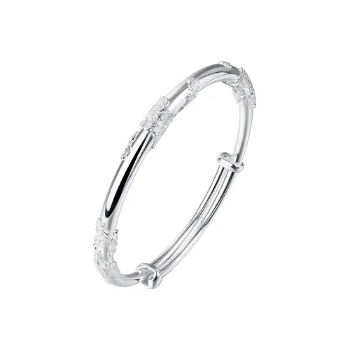 QIDUYINSHI S999 Authentic Sterling Silver, Sterling Silver Bangle Women's