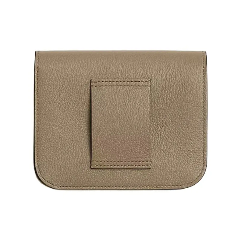 HERMES Constance Slim Evercolor Calfskin Wallets Card Holders Fanny Pack Women's Beige Malva-2