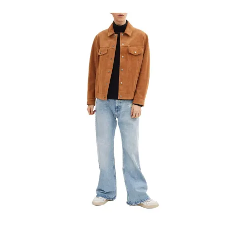 COACH SS24 Leather Jacket Men's Umber