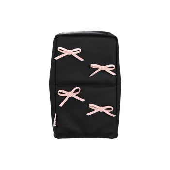 MSQ x NANZAILIANMING Large Capacity Portable Pink Bowknot In Elegance Make up Tools Multifunction Combo Bag Travel All