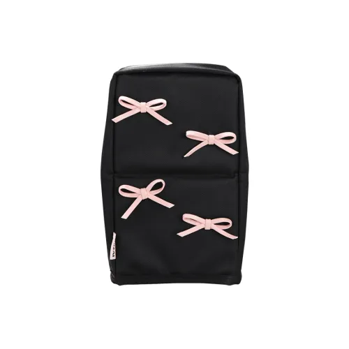 MSQ x NANZAILIANMING Large Capacity Portable Pink Bowknot In Elegance Make up Tools Multifunction Combo Bag Travel All