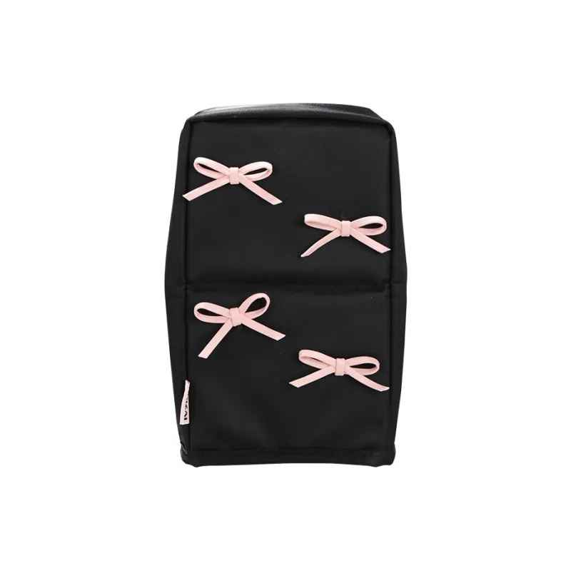MSQ x NANZAILIANMING Large Capacity Portable Pink Bowknot In Elegance Make up Tools Multifunction Combo Bag Travel All-0