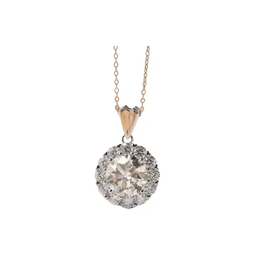 Stone On The Line S925 Sterling Silver Moissanite Necklaces Women's