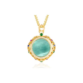 Long Fu Glutinous Jade Jadeite Necklaces Unisex