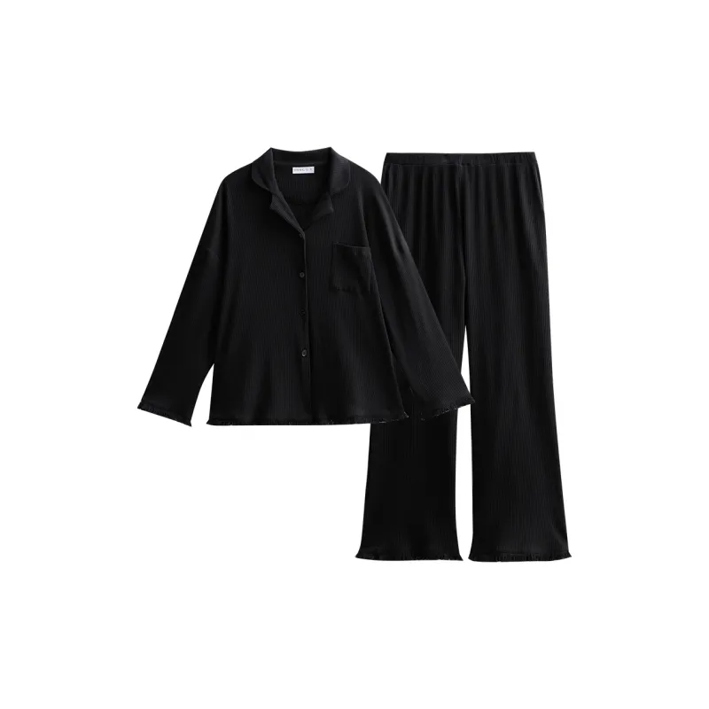 Same Language Pajama Set Women's Alocasia Black-0