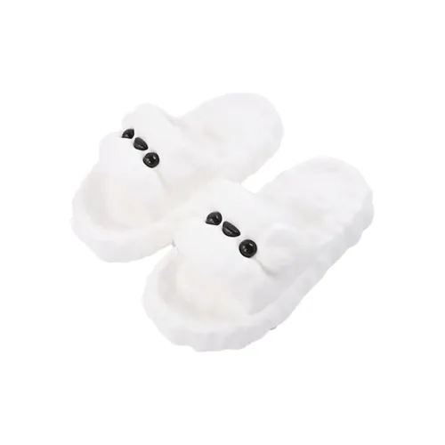 Thin Strips Slippers Unisex, White