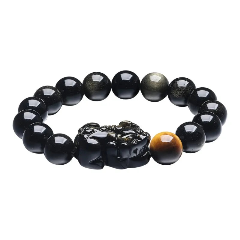 Century Edge Jewelry Obsidian Bracelets Men's-12