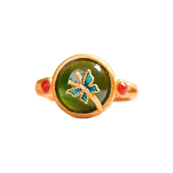Jade Ink Love Chinese Fashion Trend Vintage Niche Jasper Unisex