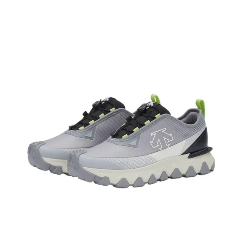 DESCENTE SKI STYLE Anti Slip Wear Resistant Low Top Casual Shoes Women's Gray Black-1