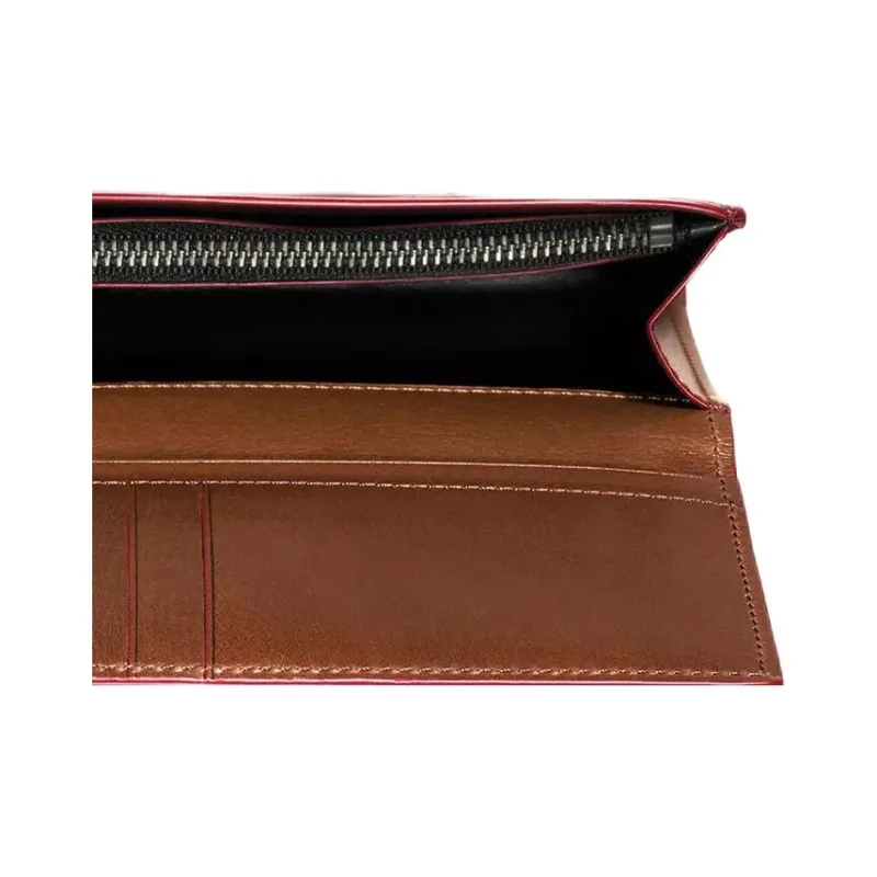 COACH Breast Pocket Calfskin Clutches Wallets Men's Brown-4