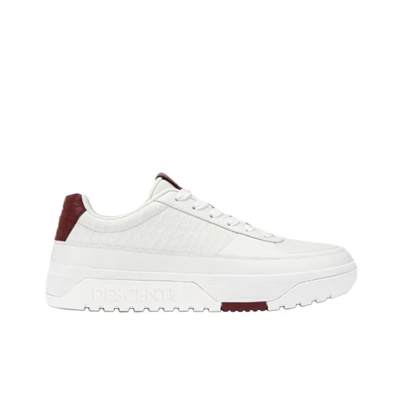 DESCENTE Dualis Anti Slip Wear Resistant Low Top Casual Shoes Men's White Red-1