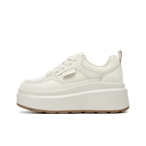 EBLAN Skateboard Shoes Women's Beige