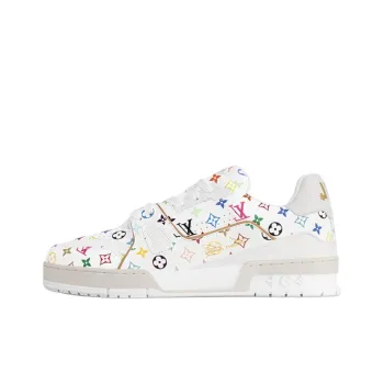 Takashi Murakami x LOUIS VUITTON Trainer Low Top Skateboard Shoes Women's White