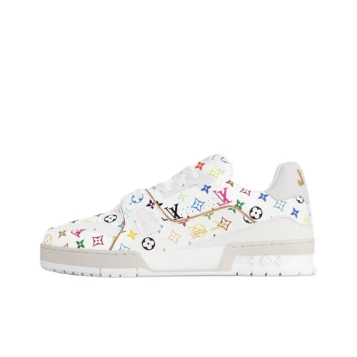 Takashi Murakami x LOUIS VUITTON Trainer Low Top Skateboard Shoes Women's White