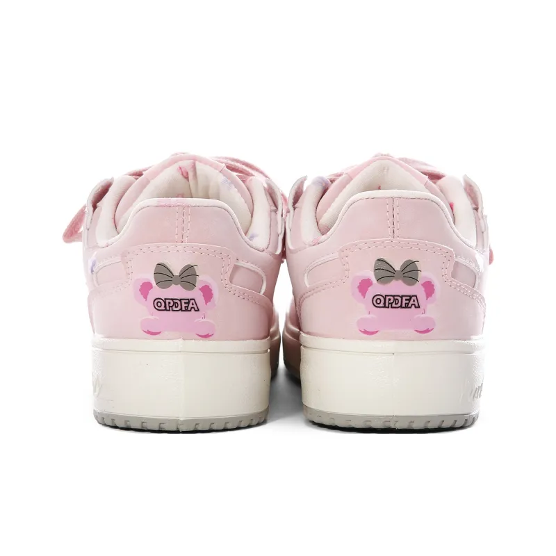 Lovely You Lightweight And Breathable Low Top Skateboard Shoes Women's Pink-4