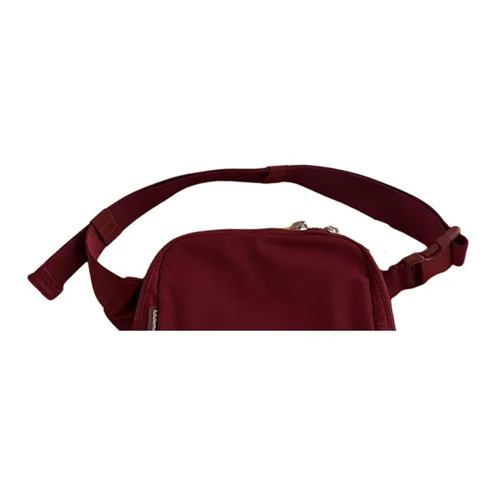 Lululemon Nylon And Recycled Polyester Blend Sling Bags One Shoulder Crossbody Fanny Pack Large Size Women's Wine Berry-3