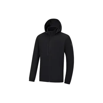 XTEP Variety Training Collection Waterproof And Warm Windbreaker Jacket Men's Jet Black