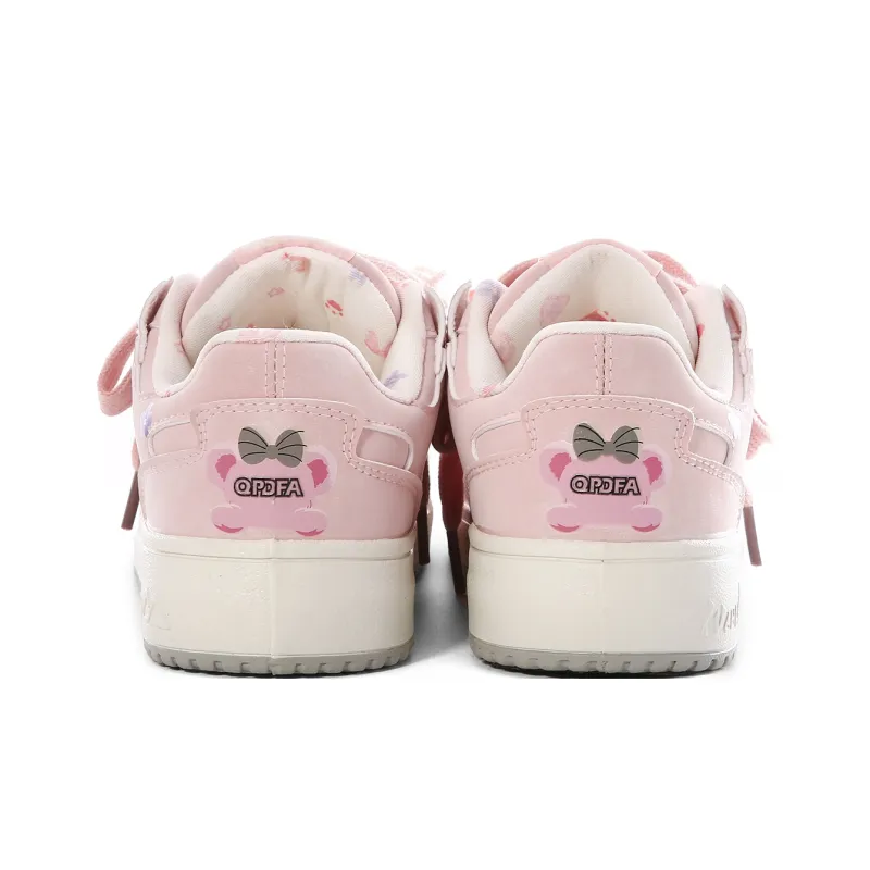 Lovely You Lightweight And Breathable Low Top Skateboard Shoes Women's Pink-10