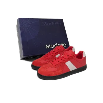 MADALLO Cloud Walk Collection Skateboard Shoes Men Low Top Red/Gray