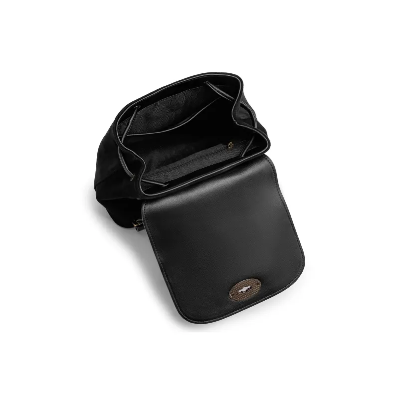 FAIRWHALE PU Backpack Regular Women's Black/Caramel-7