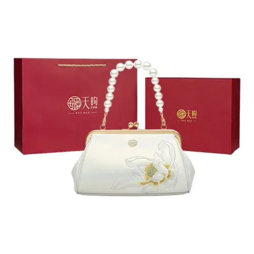 Pmsi Cow Leather Handbag Women's Light Blue/Pearl White