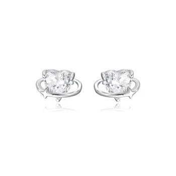 SINCE BEAUTY S999 Fine Silver Stud Earrings Women's Silver