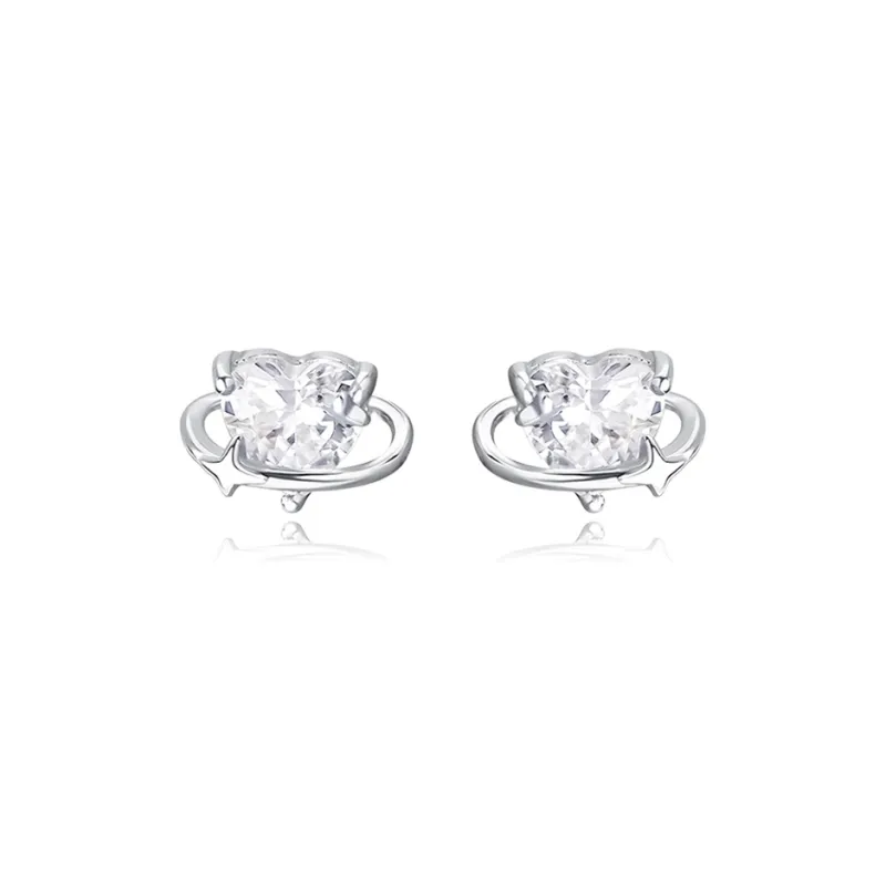 SINCE BEAUTY S999 Fine Silver Stud Earrings Women's Silver-0