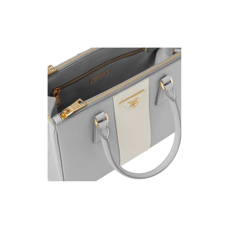 PRADA Saffiano Leather Shoulder Bag Crossbody Bag Handbag Medium Size Women's Cloudy Turquoise Pink-3