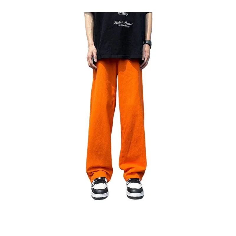 ACUOD BY CHANU Casual Pants Unisex Orange Red-1