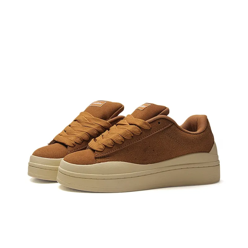 STUR YSN Wear resistant And Lightweight Low Top Skateboard Shoes Women's Light Brown-1