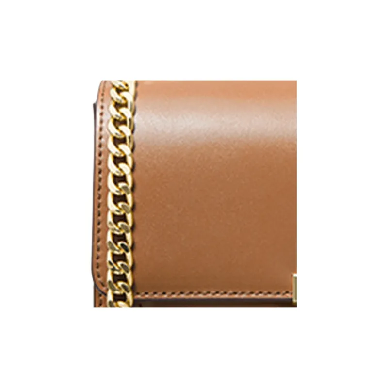 MICHAEL KORS Jade Leather Shoulder Bag Crossbody Bag Large Size Women's Acorn Brown-2