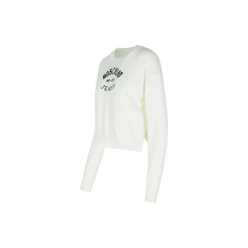 MOSCHINO Logo Intarsia Crewneck Jumper-2