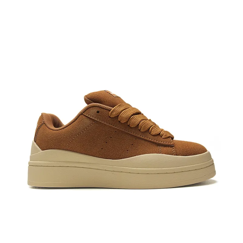 STUR YSN Wear resistant And Lightweight Low Top Skateboard Shoes Women's Light Brown-2