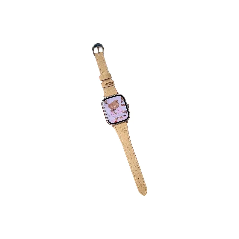 Fly Watch Band Red Beige Compatibility Suede Material-9