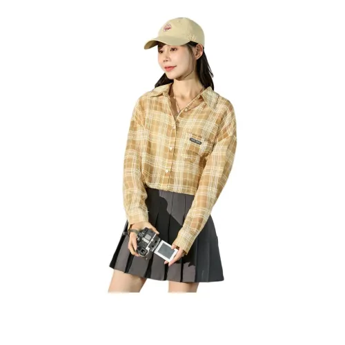 Tonlion Shirt Women's Apricot Yellow