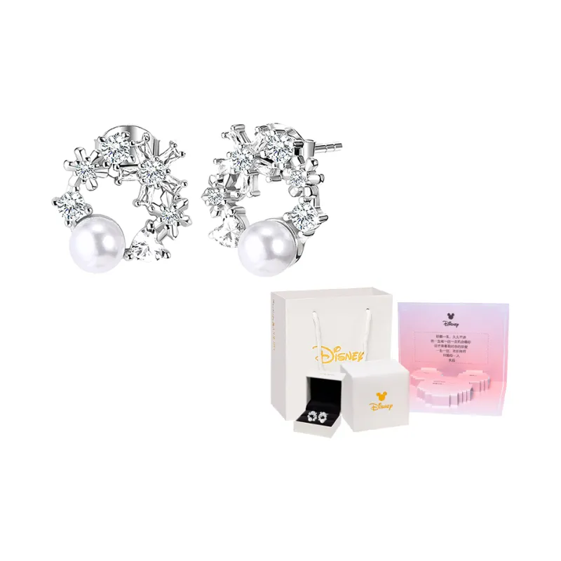 Disney Frozen Series S925 Silver Stud Earrings Women's-9