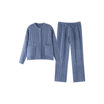 ZumashL Luxury Designer Series Pajama Set Women's Misty Ripples