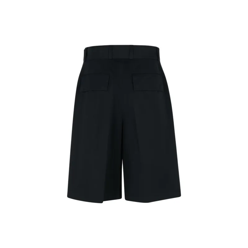 JIL SANDER Belted Knee Length Bermuda Shorts-1