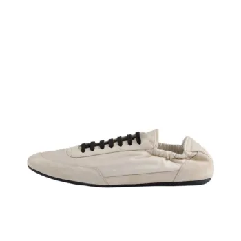 PRADA Collapse Low Top Casual Shoes Women's Ivory White