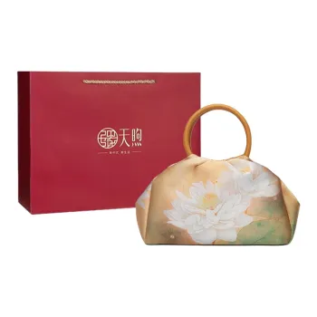 Pmsi Intangible Heritage Mulberry Silk Portable Crossbody Shoulder Bag Trumpets Women's Light Brown