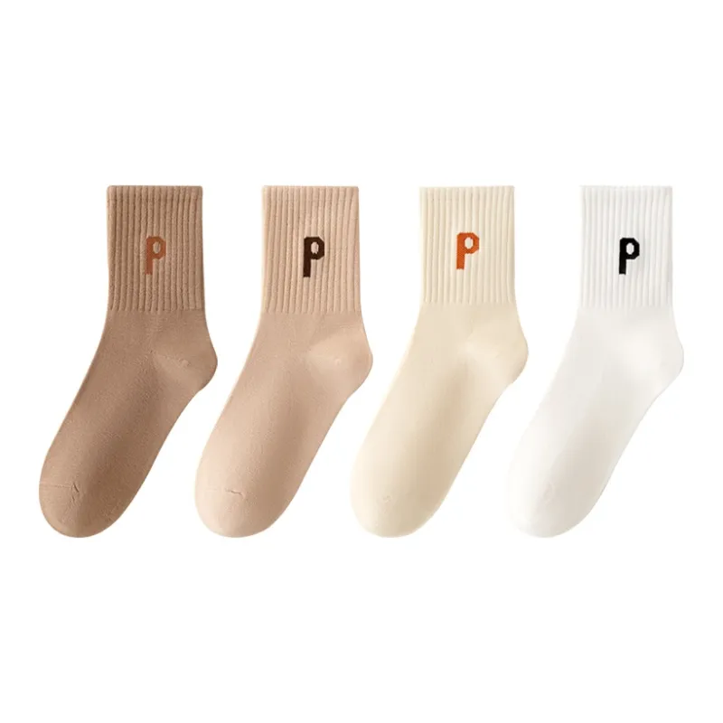 MIIOW Trend Party Series Mid Calf Socks Unisex 4 Pack-0