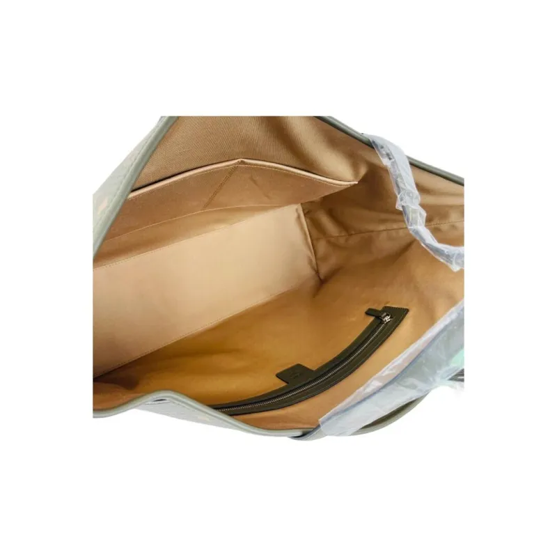 MCM Visetos Coated Canvas Tote Bag Shopping Bag Handbag Shoulder Bag Medium Size Women's Olive Green-5