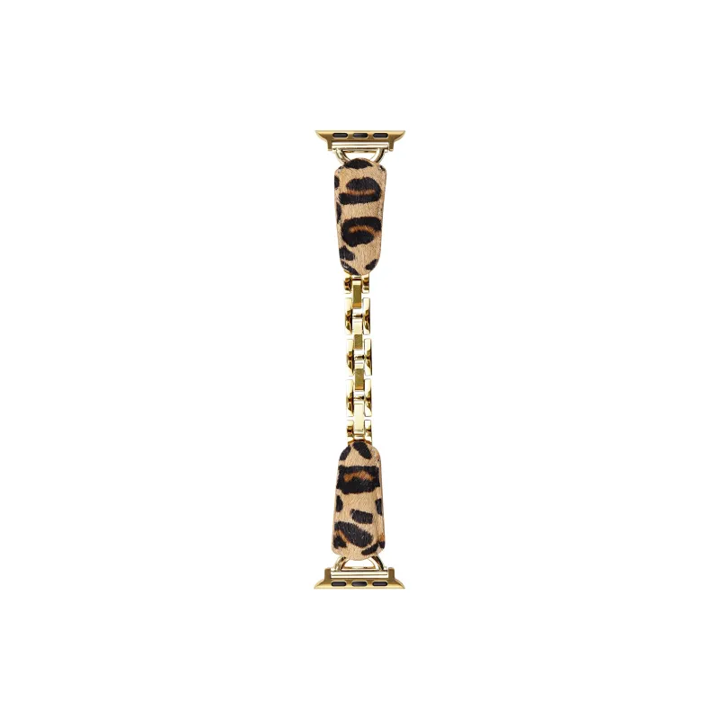 IWabcertoo Apple Compatibility Watch Band 46mm Leopard Print Material-2