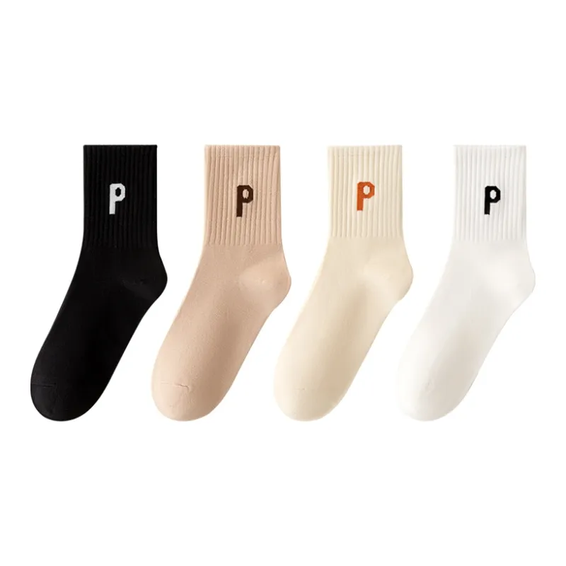 MIIOW Trend Party Series Mid Calf Socks Unisex 4 Pack-5