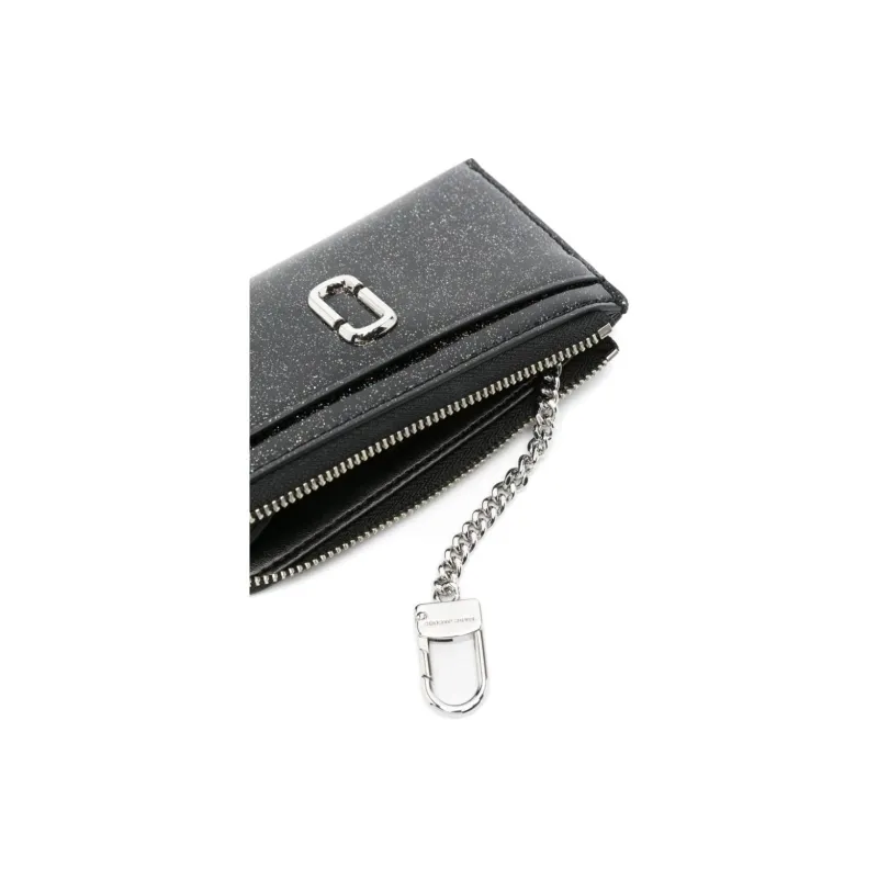 MARC JACOBS PU Polyurethane Card Holder Women's Black-5