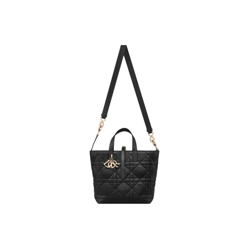 DIOR Toujours Cow Leather Basket Bag, Shoulder Bag, Crossbody Bag, Handbag Medium Size Women's Black-4