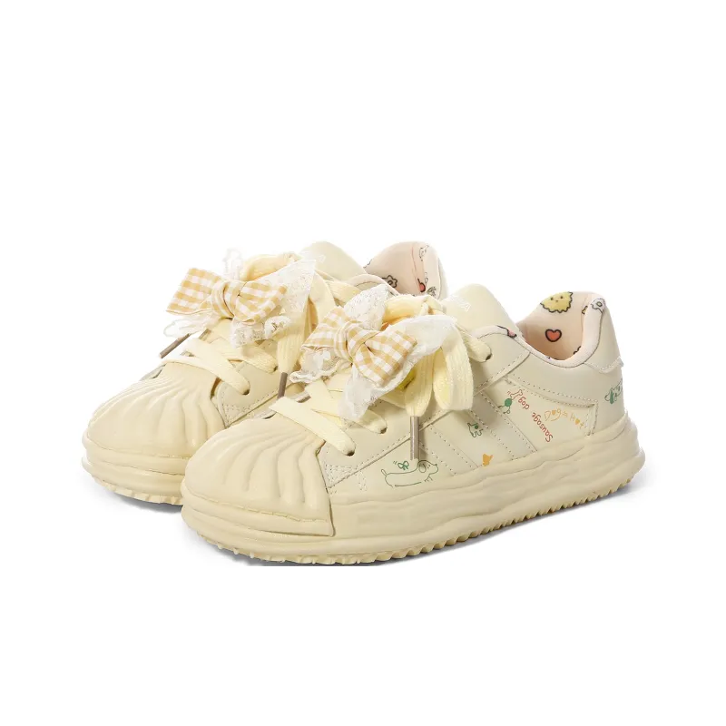 Lovely You Lightweight Wear Resistant And Slip Resistant Low Top Skateboard Shoes Women's-2